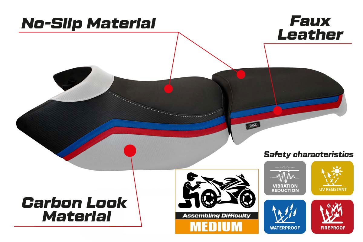 Seat cover compatible - BMW R 1200 GS Adventure 2006 - 2012 - mod Ionia 1