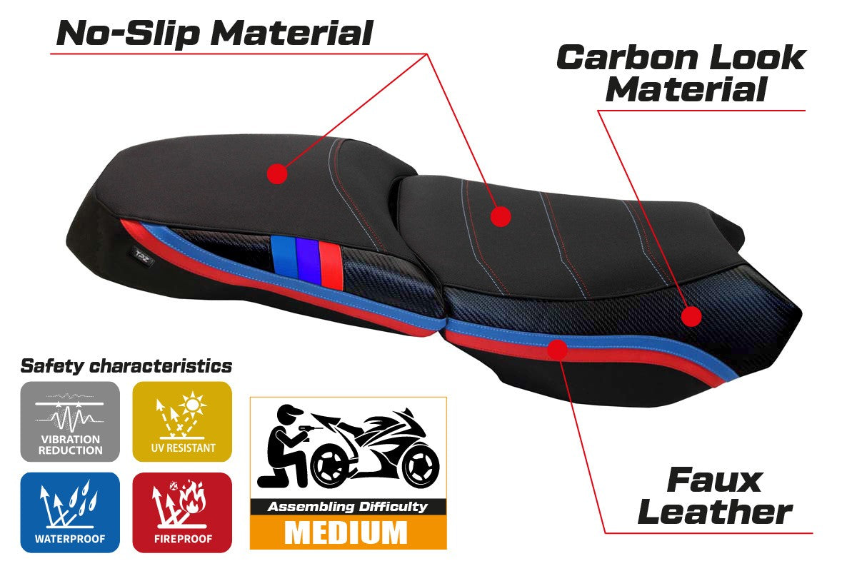Seat cover compatible - BMW R 1200 GS Adventure 2013 - 2018 - mod Exclusive Anniversary