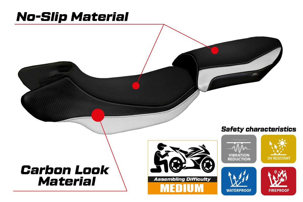 Seat cover compatible - BMW R 1200 R  2015 - 2018 - mod Aurelia Color 2