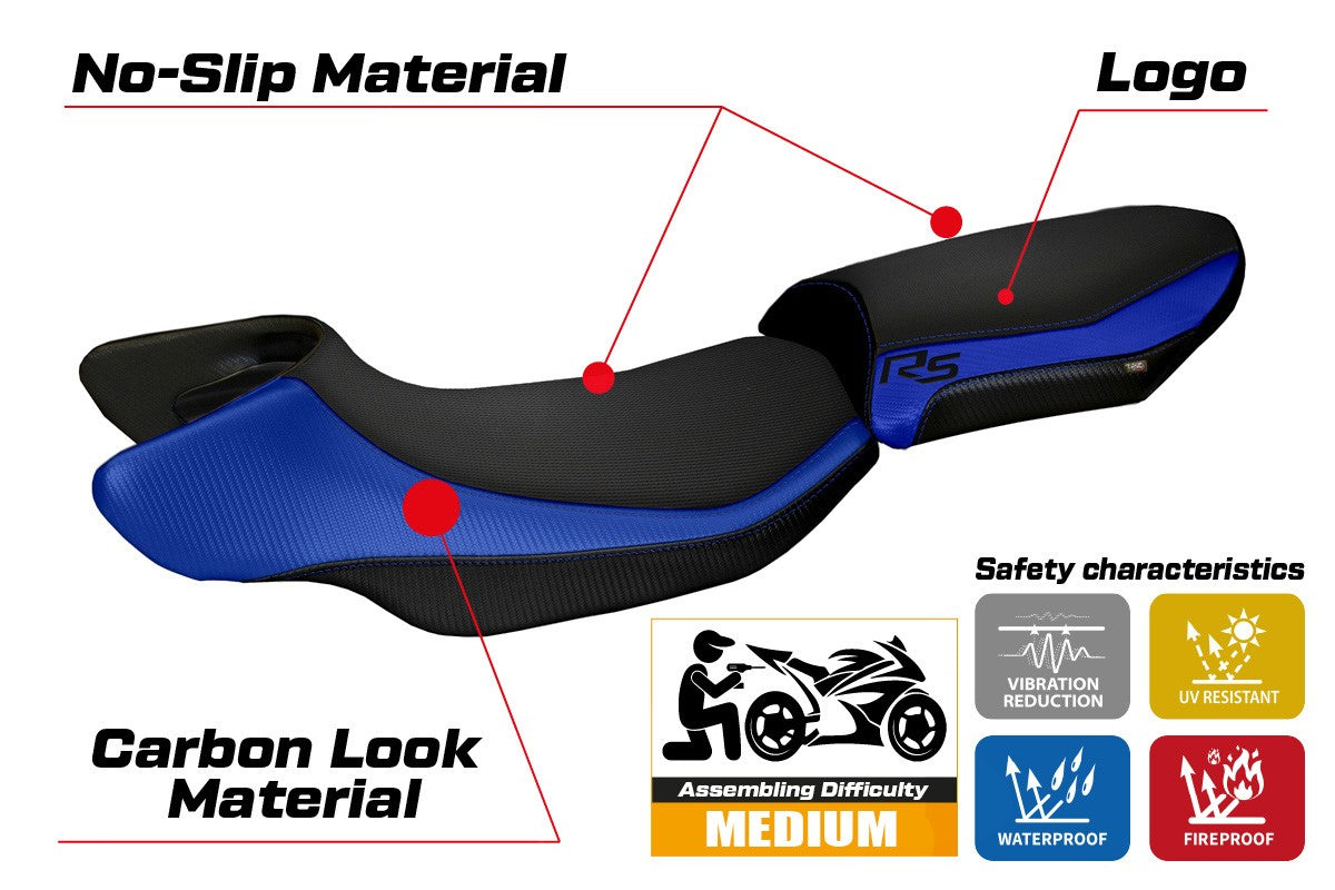 Seat cover compatible - BMW R 1200 RS 2015 - 2019 - mod Aurelia Color RS