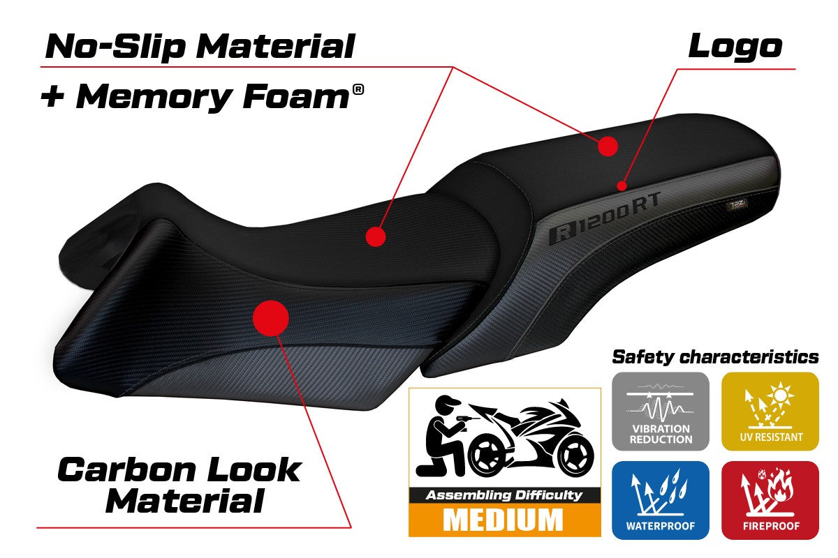 Seat cover compatible - BMW R 1200 RT 2006 - 2013 - mod Roberto