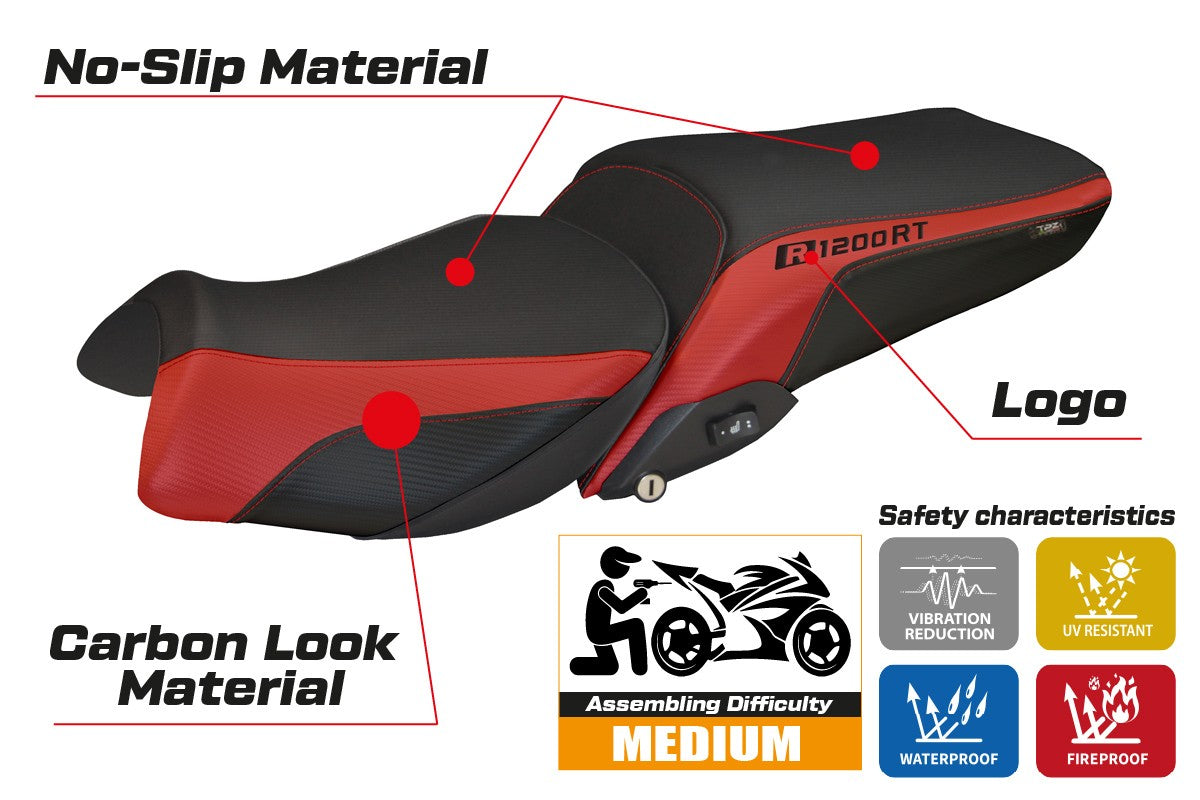 Seat cover compatible - BMW R 1200 RT 2014 - 2018 - mod Olbia 1