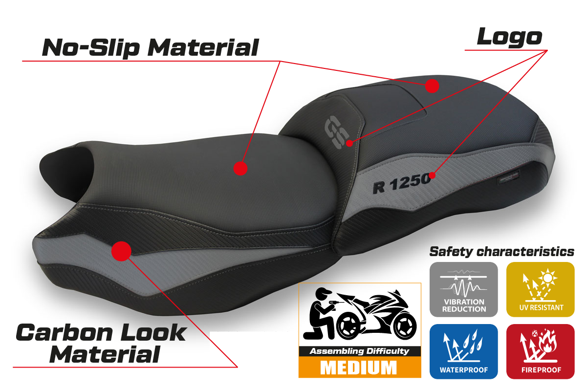 Seat cover compatible - BMW R 1250 GS 2019 - 2023 - mod Dobbiaco