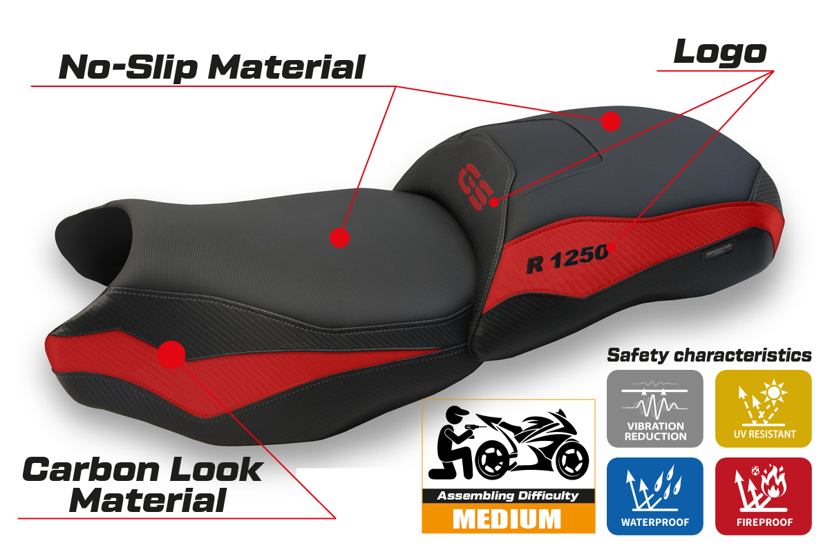 Seat cover compatible - BMW R 1250 GS 2019 - 2023 - mod Dobbiaco