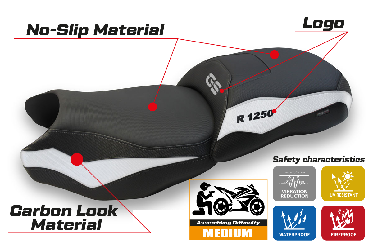 Seat cover compatible - BMW R 1250 GS 2019 - 2023 - mod Dobbiaco