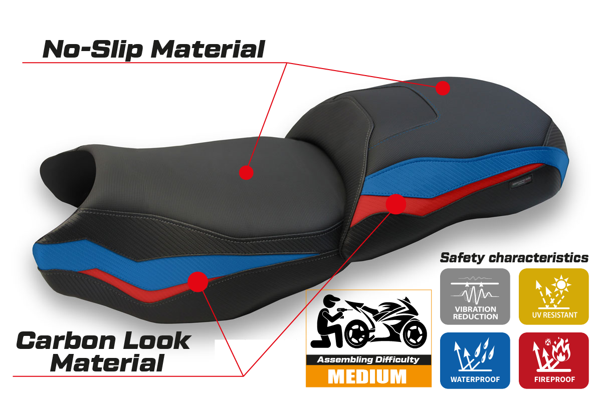 Seat cover compatible - BMW R 1250 GS 2019 - 2023 - mod Farah