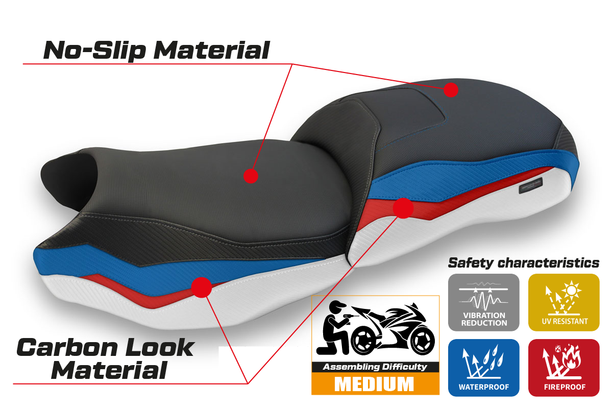 Seat cover compatible - BMW R 1250 GS 2019 - 2023 - mod Farah