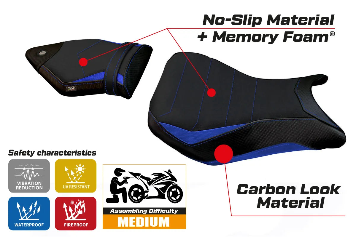 Seat cover compatible - BMW S 1000 R 2014 - 2020 - mod Spira 2 Comfort System