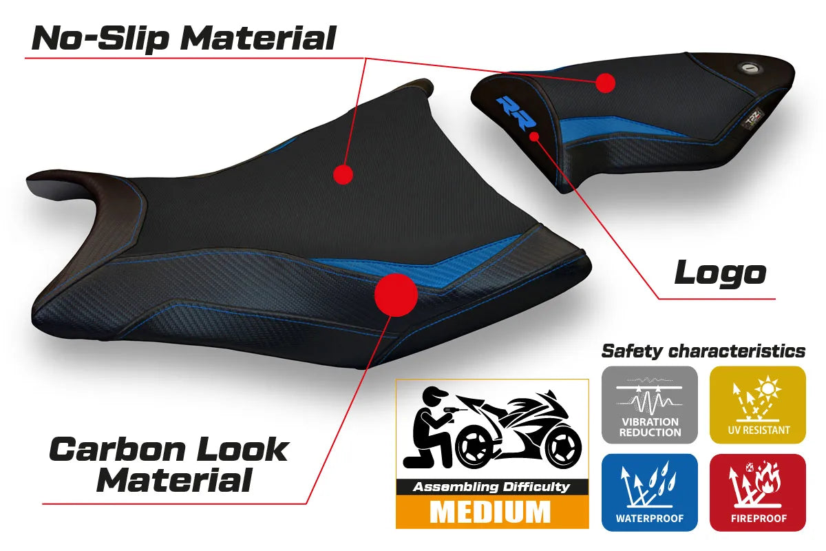 Seat cover compatible - BMW S 1000 RR 2009 - 2011 - mod Alabama 2