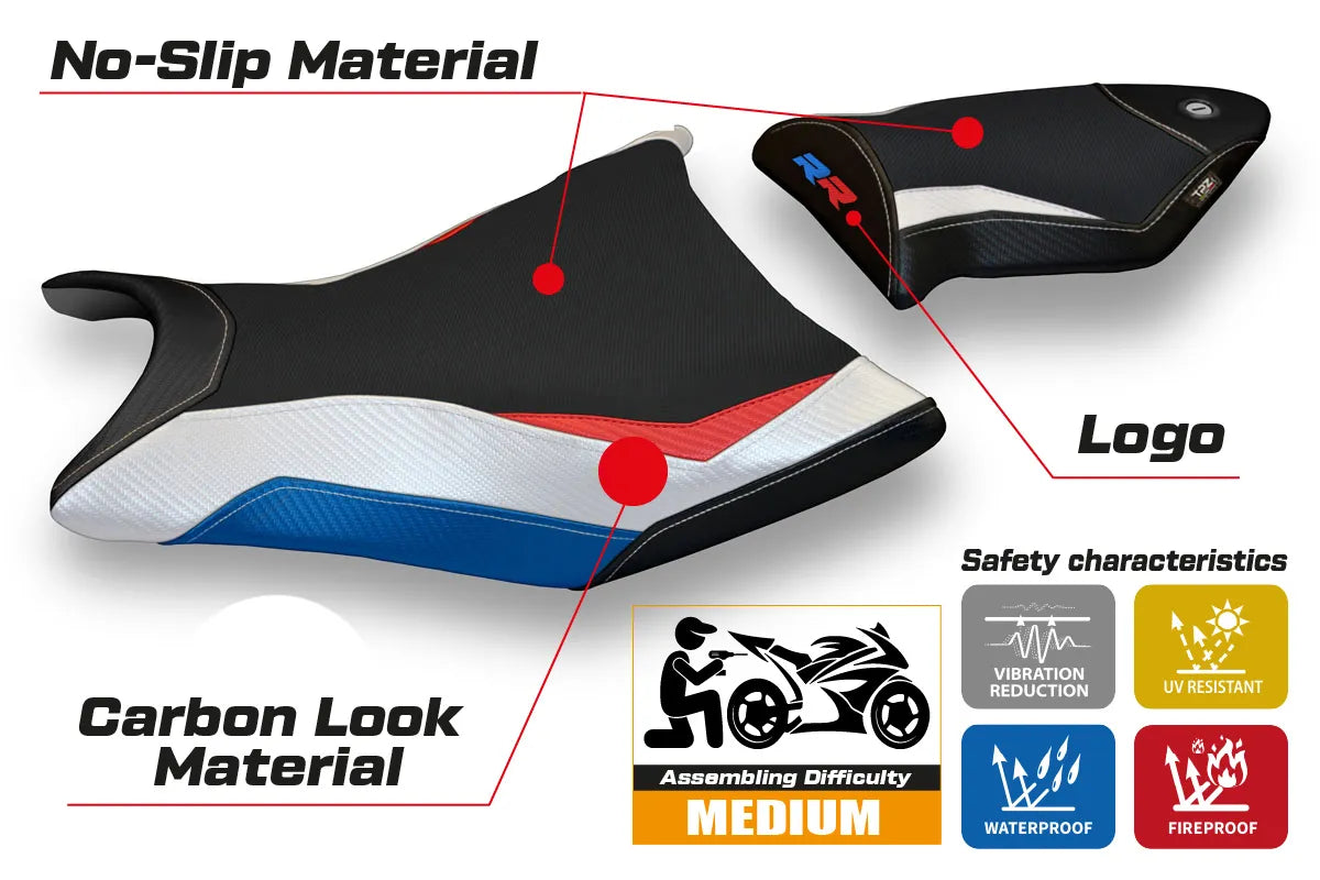 Seat cover compatible - BMW S 1000 RR 2009 - 2011 - mod Alabama Special Color