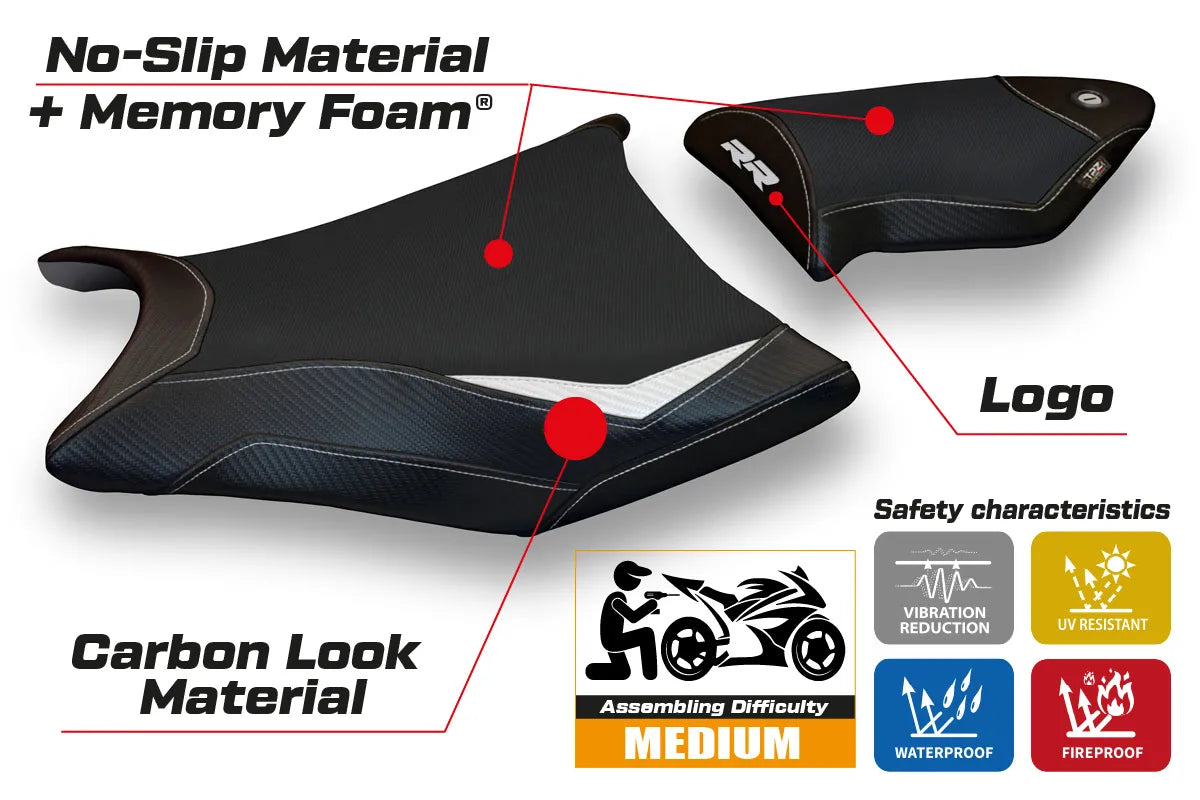 Seat cover compatible - BMW S 1000 RR 2009 - 2011 - mod Essen 2 Comfort System