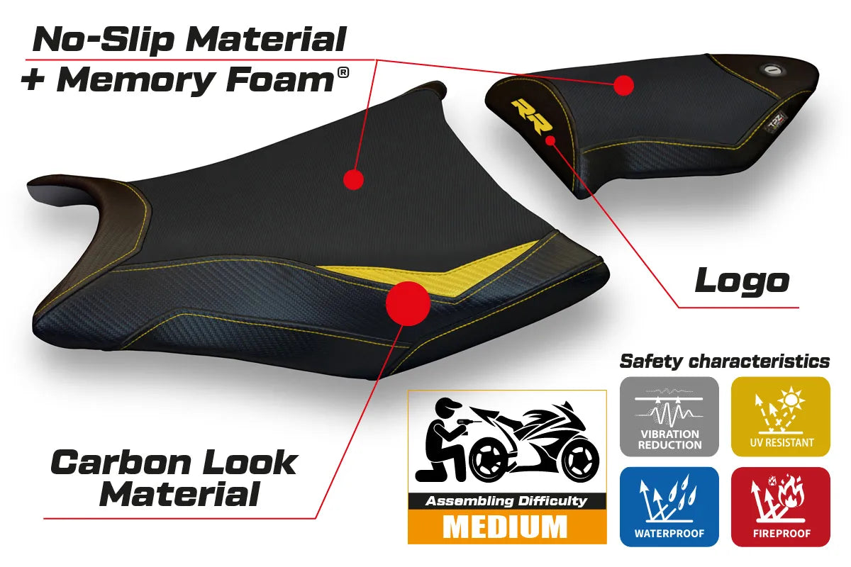 Seat cover compatible - BMW S 1000 RR 2009 - 2011 - mod Essen 2 Comfort System