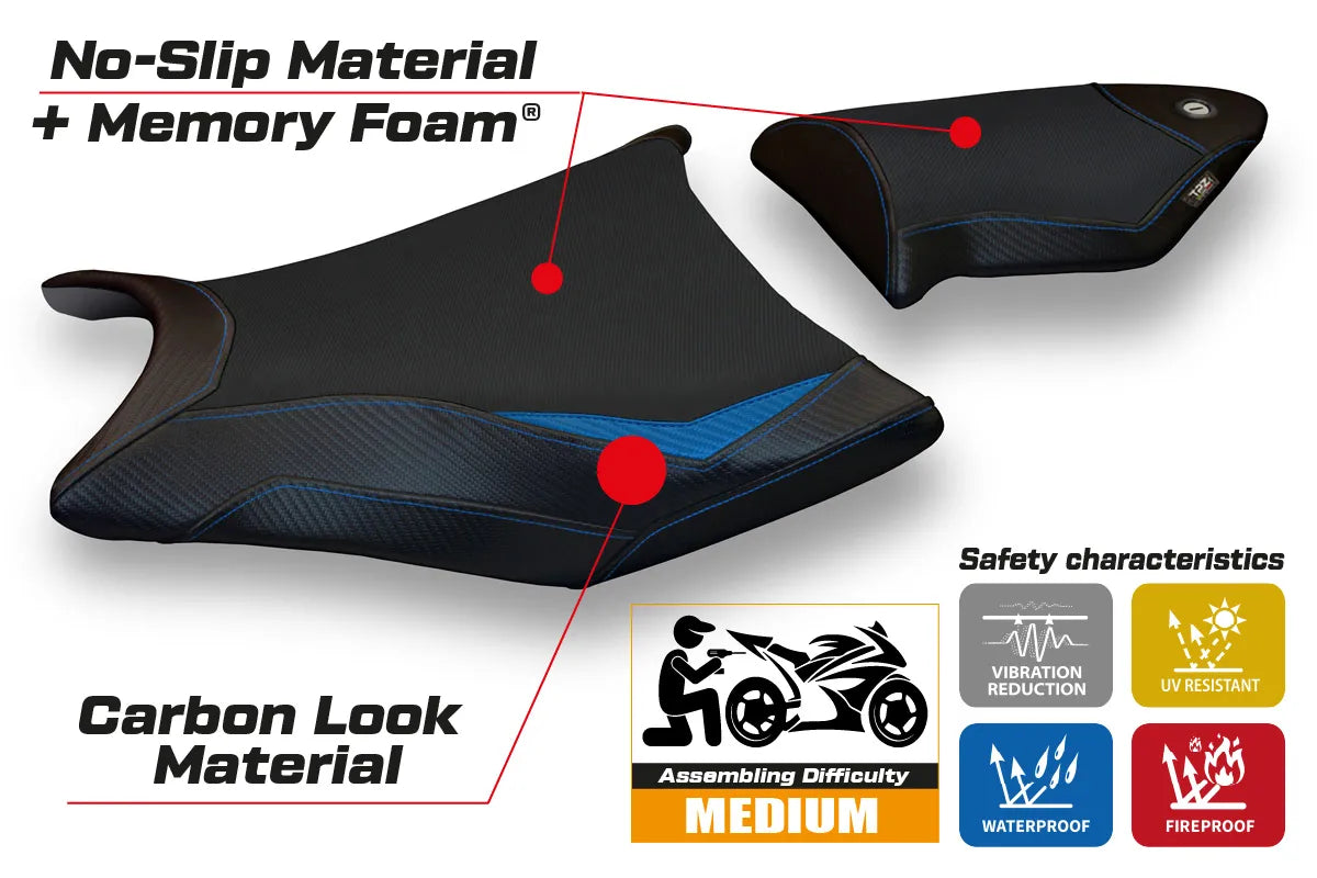 Seat cover compatible - BMW S 1000 RR 2009 - 2011 - mod Essen 2 Comfort System