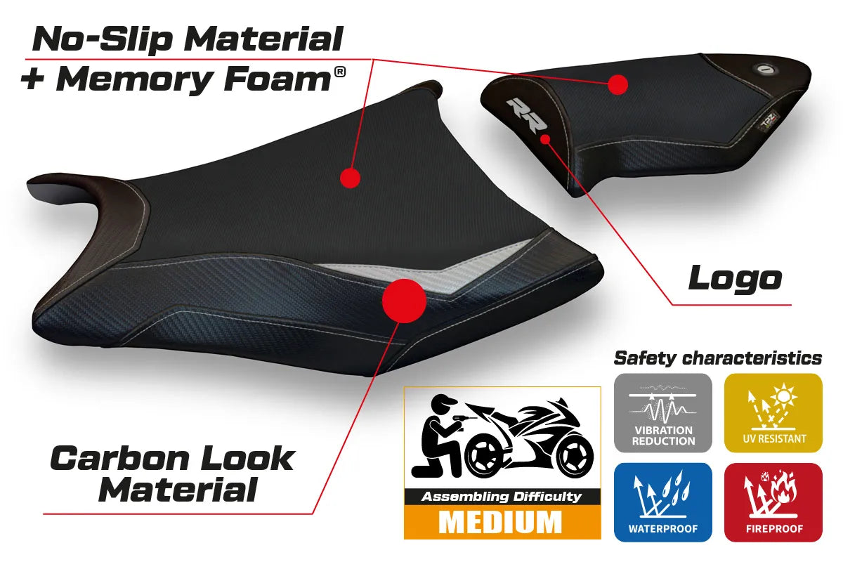 Seat cover compatible - BMW S 1000 RR 2009 - 2011 - mod Essen 2 Comfort System