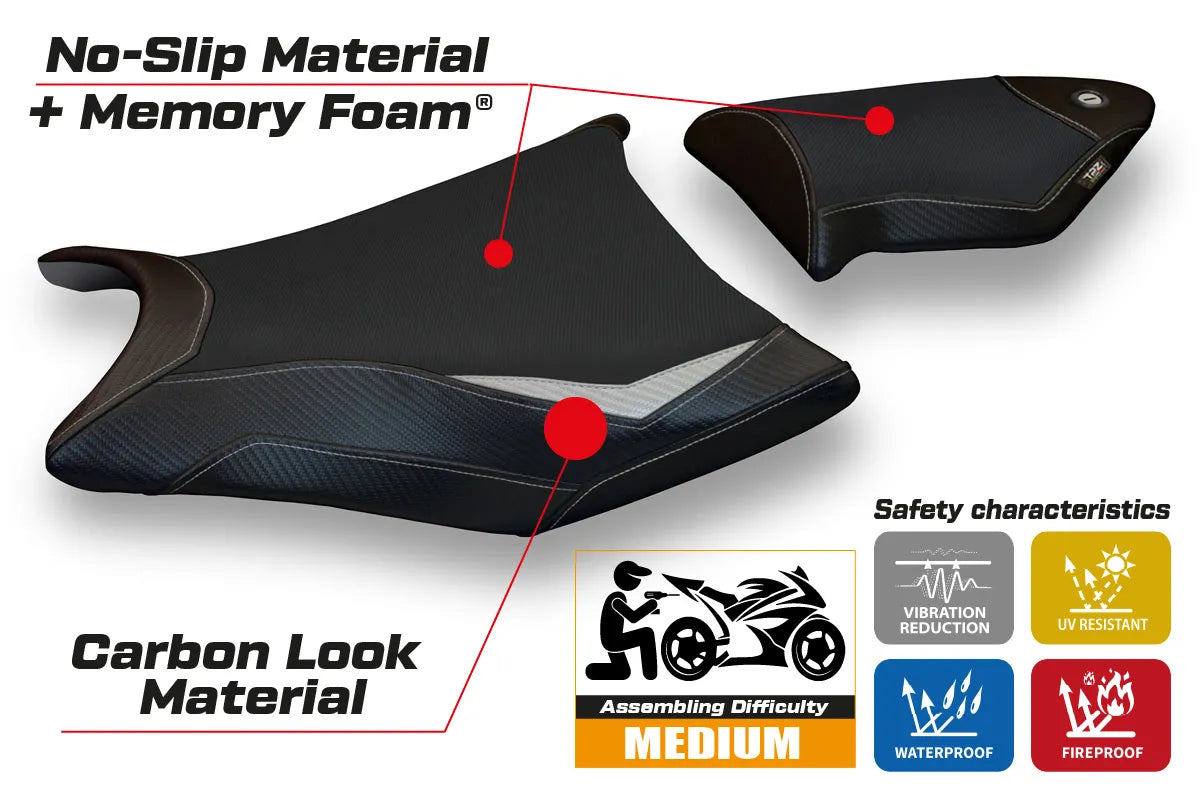 Seat cover compatible - BMW S 1000 RR 2009 - 2011 - mod Essen 2 Comfort System