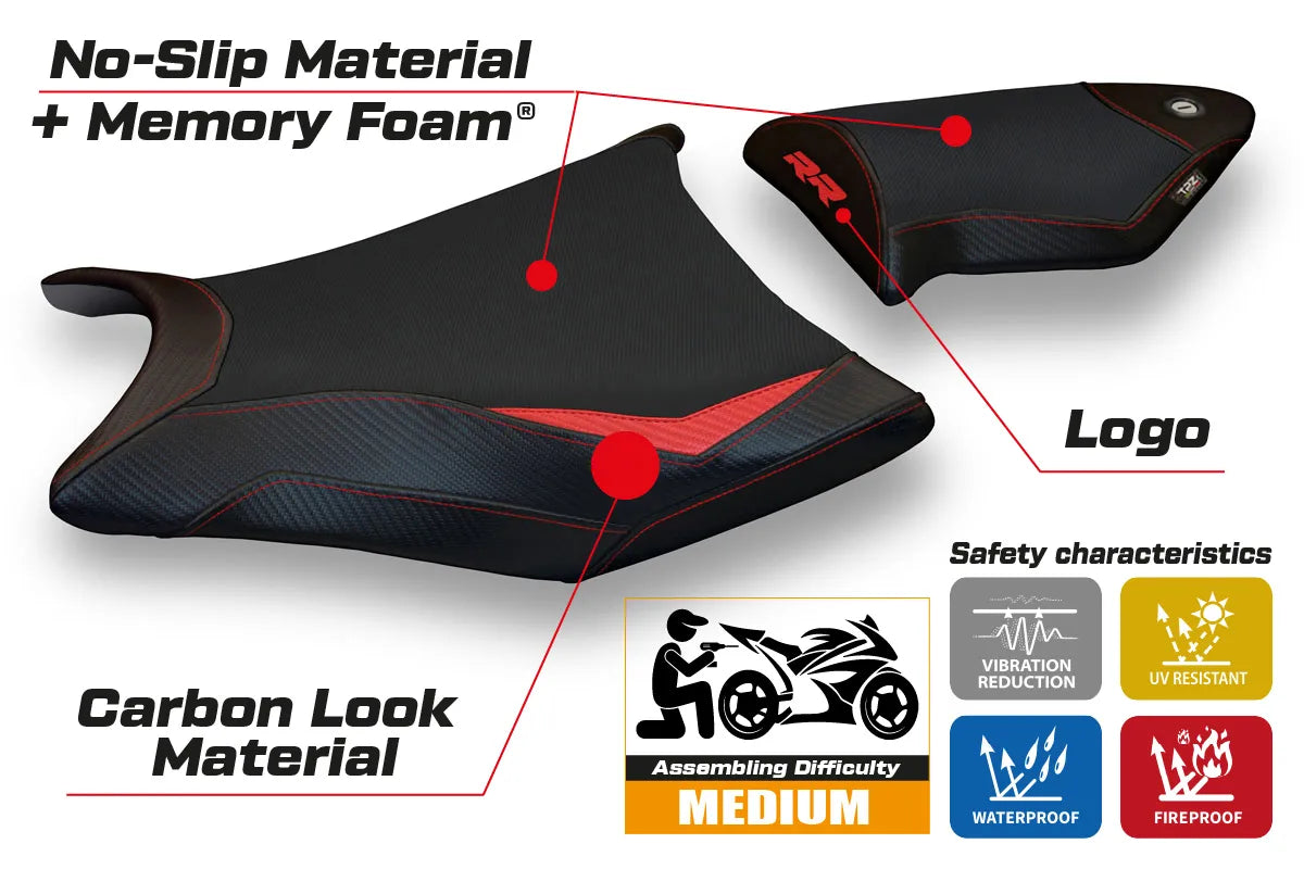 Seat cover compatible - BMW S 1000 RR 2009 - 2011 - mod Essen 2 Comfort System