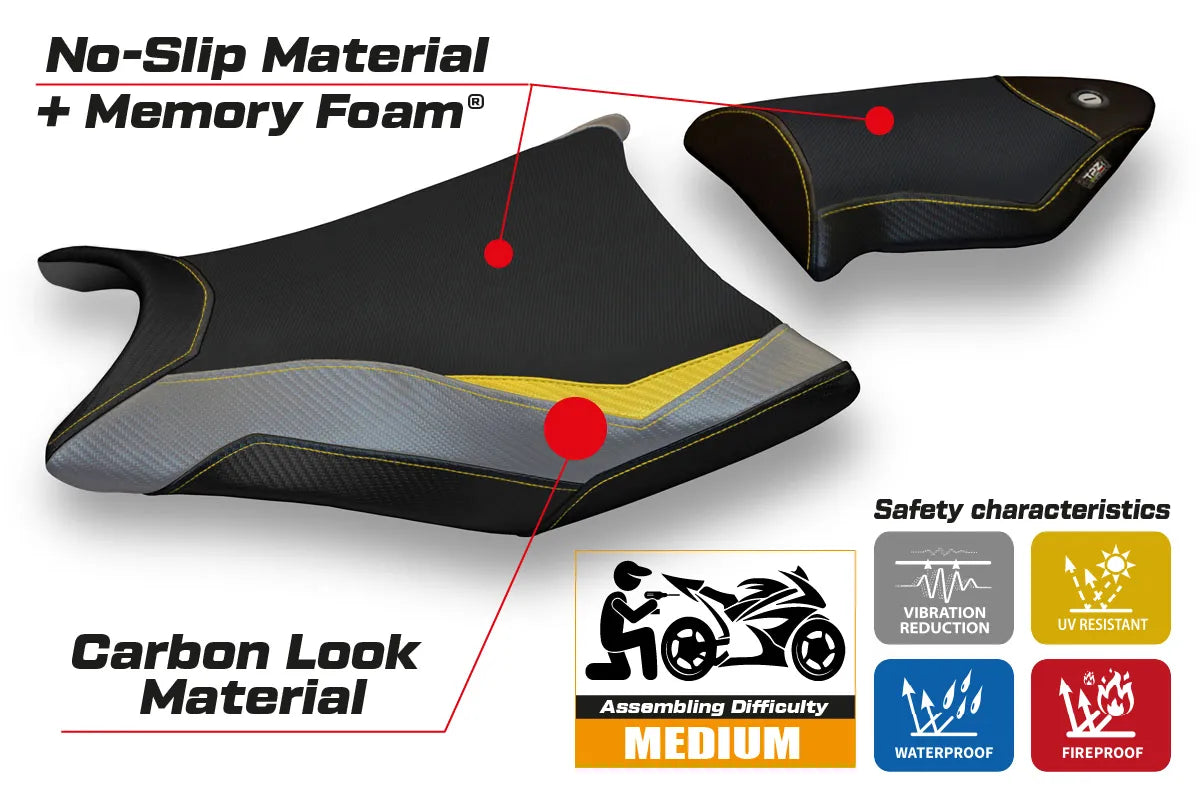 Seat cover compatible - BMW S 1000 RR 2009 - 2011 - mod Essen Special Color Comfort System