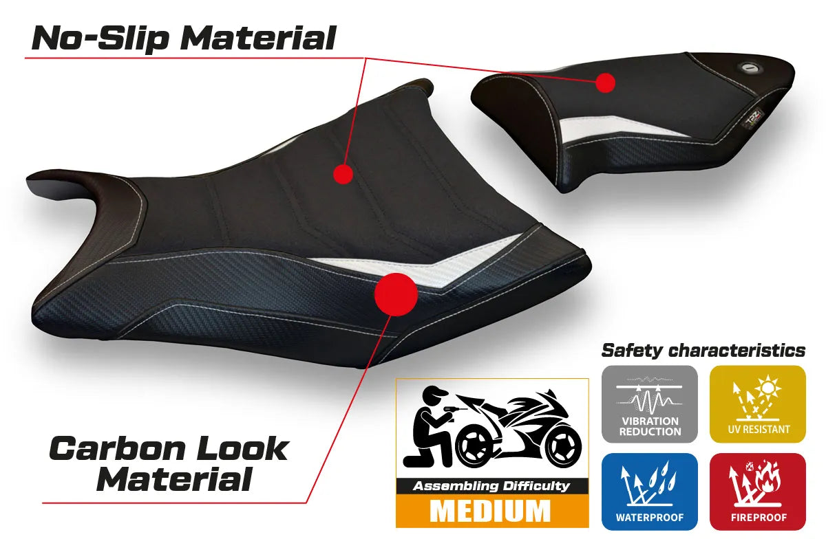 Seat cover compatible - BMW S 1000 RR 2009 - 2011 - mod Giuba 2 Ultragrip