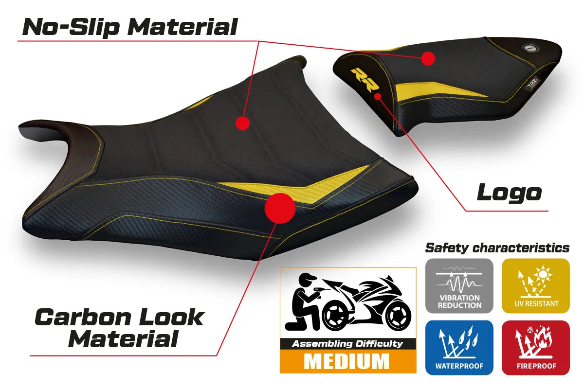 Seat cover compatible - BMW S 1000 RR 2009 - 2011 - mod Giuba 2 Ultragrip