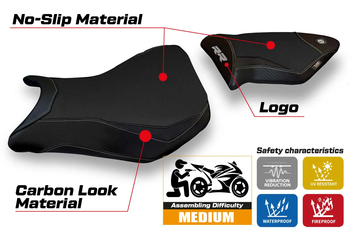 Seat cover compatible - BMW S 1000 RR 2012 - 2014 - mod Baku 2
