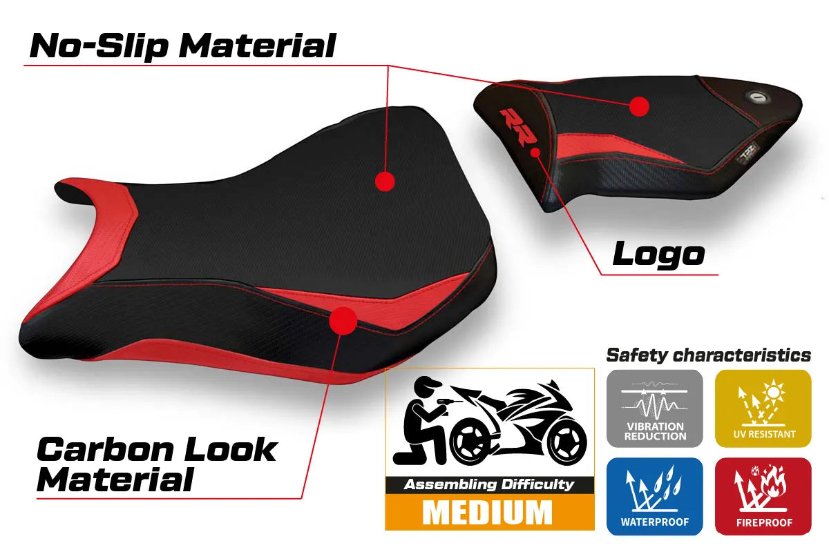 Seat cover compatible - BMW S 1000 RR 2012 - 2014 - mod Baku 2