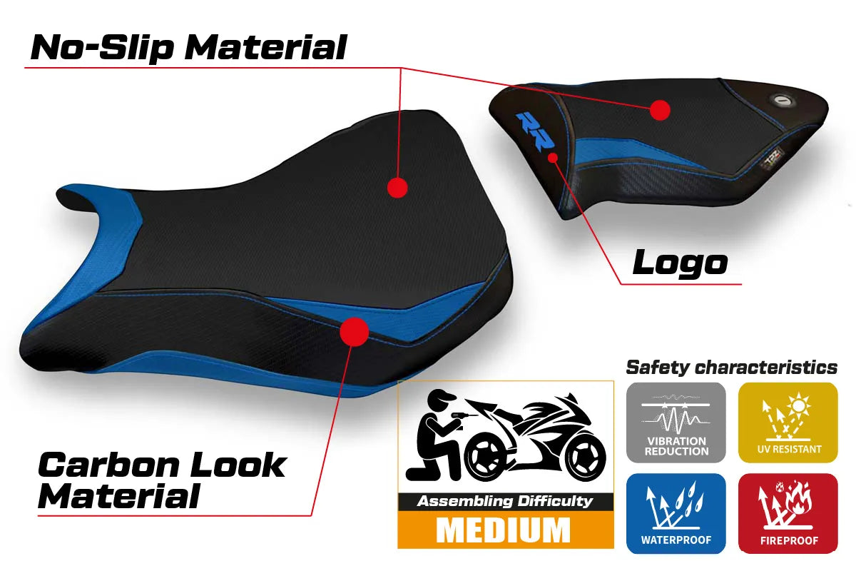 Seat cover compatible - BMW S 1000 RR 2012 - 2014 - mod Baku 2