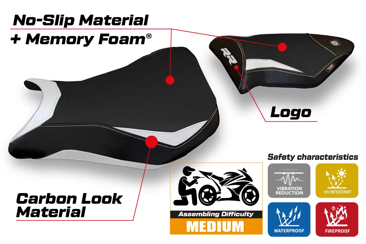 Seat cover compatible - BMW S 1000 RR 2012 - 2014 - mod Dacca 2 Comfort System