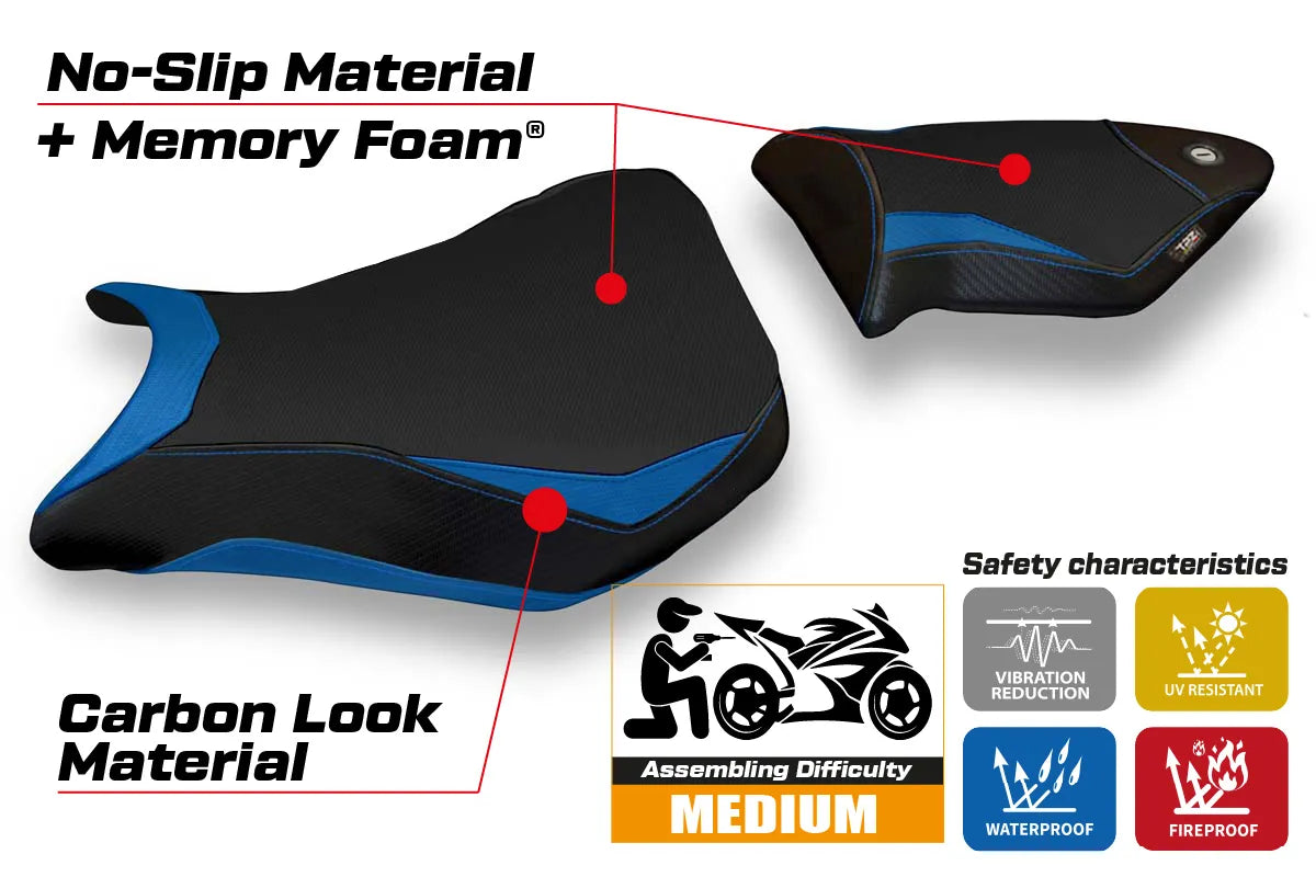 Seat cover compatible - BMW S 1000 RR 2012 - 2014 - mod Dacca 2 Comfort System