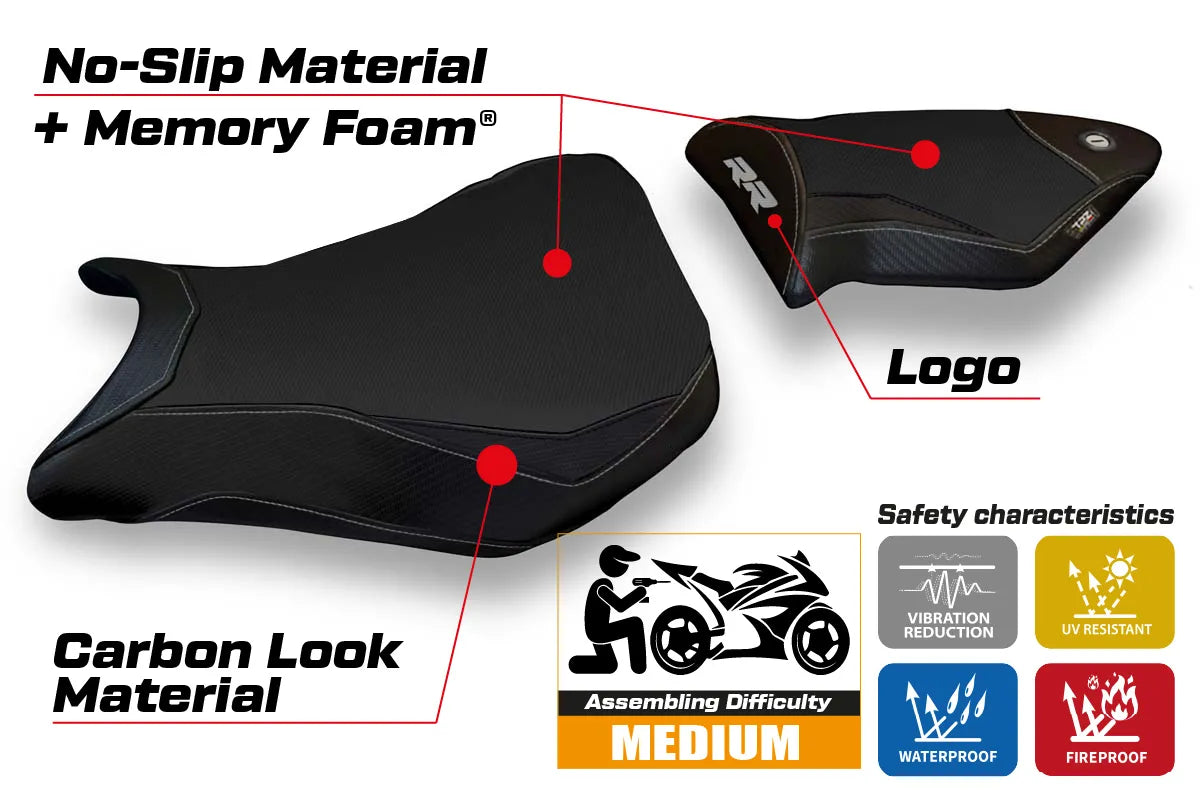 Seat cover compatible - BMW S 1000 RR 2012 - 2014 - mod Dacca 2 Comfort System