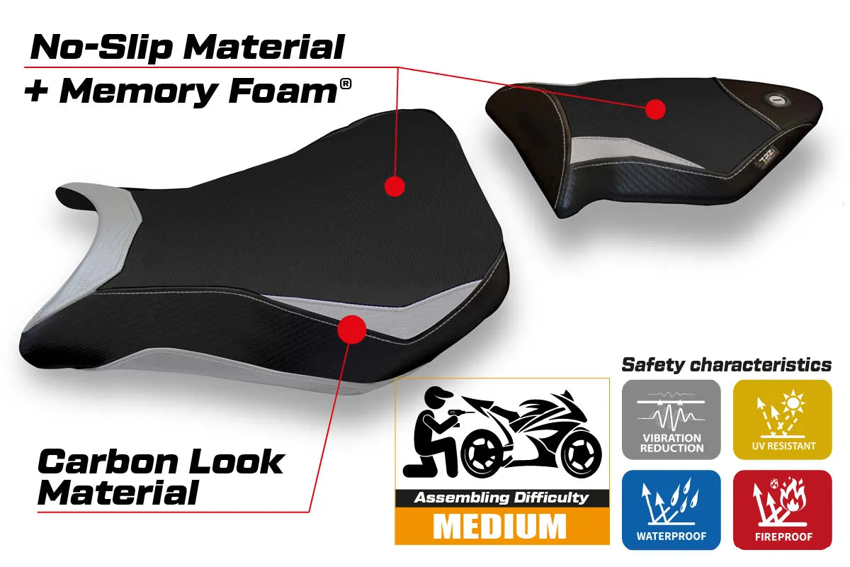 Seat cover compatible - BMW S 1000 RR 2012 - 2014 - mod Dacca 2 Comfort System