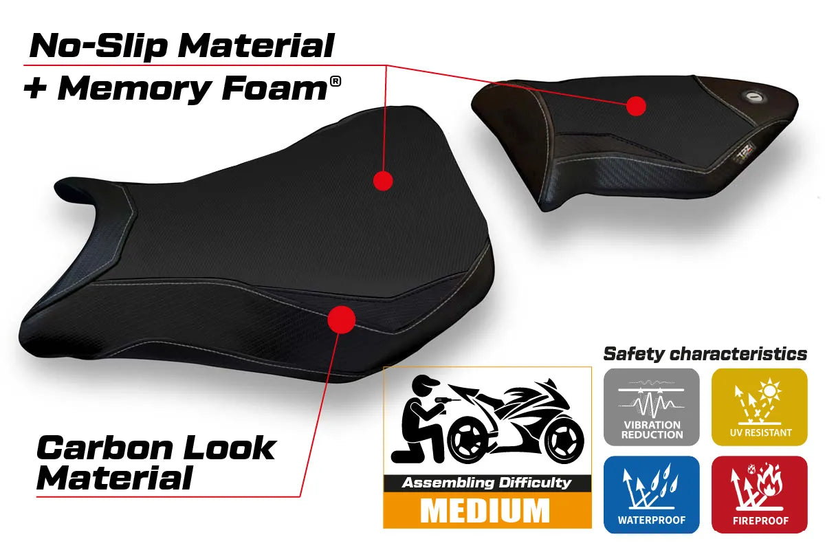 Seat cover compatible - BMW S 1000 RR 2012 - 2014 - mod Dacca 2 Comfort System