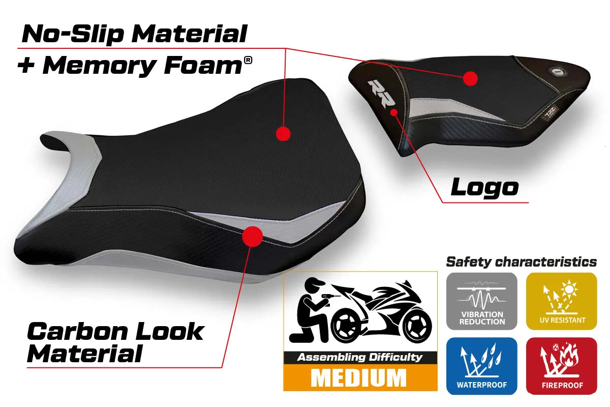Seat cover compatible - BMW S 1000 RR 2012 - 2014 - mod Dacca 2 Comfort System