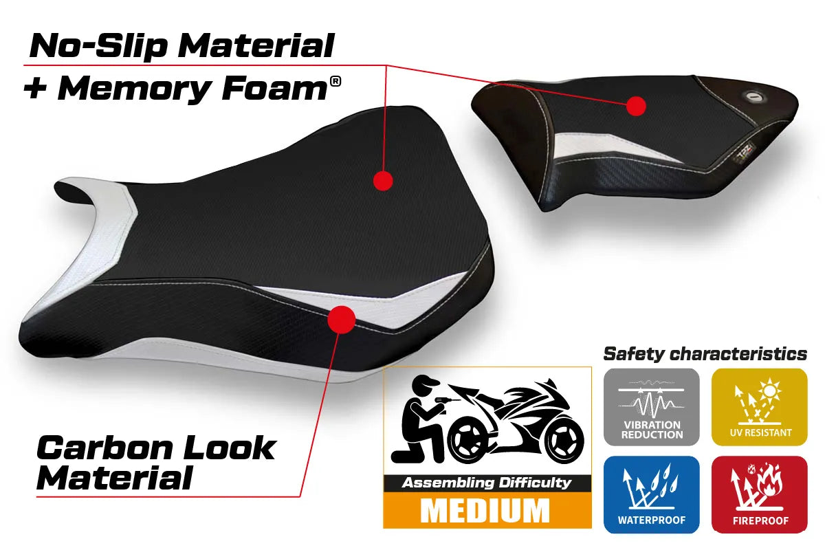 Seat cover compatible - BMW S 1000 RR 2012 - 2014 - mod Dacca 2 Comfort System
