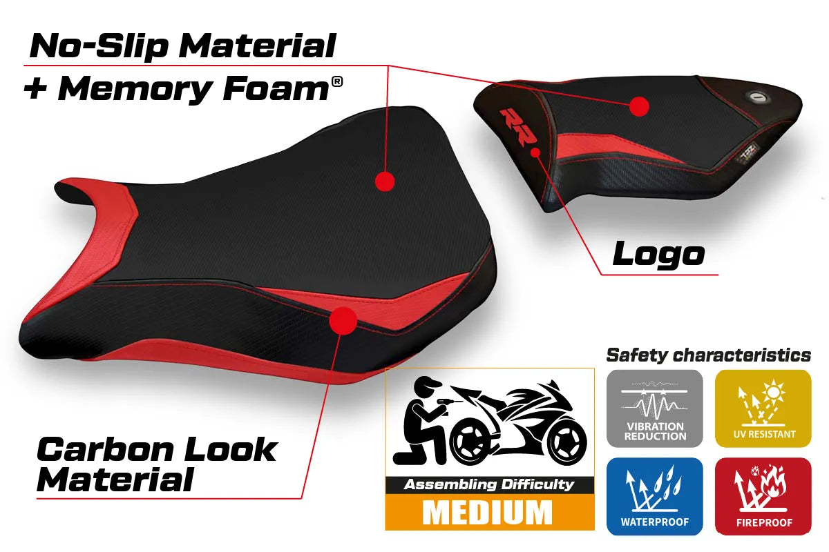 Seat cover compatible - BMW S 1000 RR 2012 - 2014 - mod Dacca 2 Comfort System