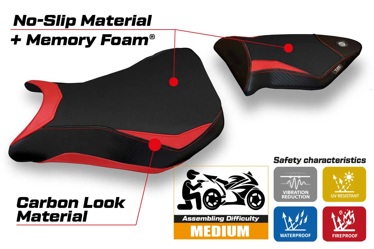 Seat cover compatible - BMW S 1000 RR 2012 - 2014 - mod Dacca 2 Comfort System