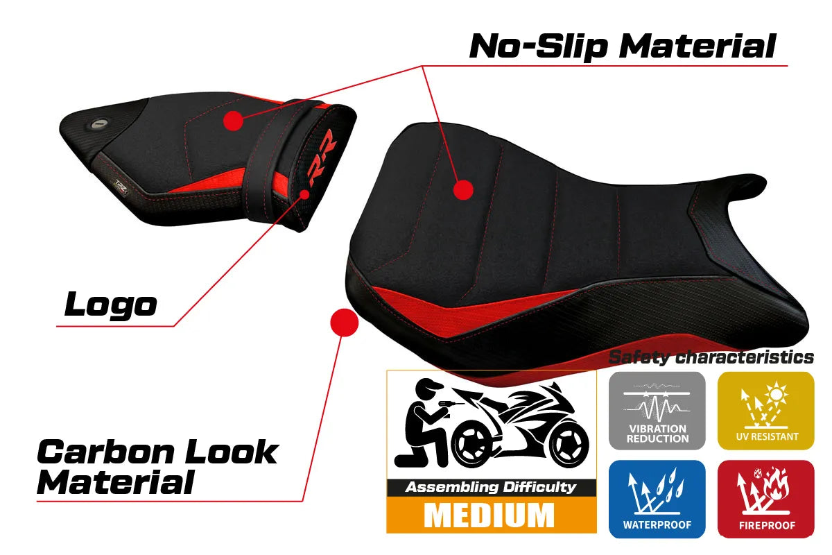 Seat cover compatible - BMW S 1000 RR 2012 - 2014 - mod Igrim Ultragrip