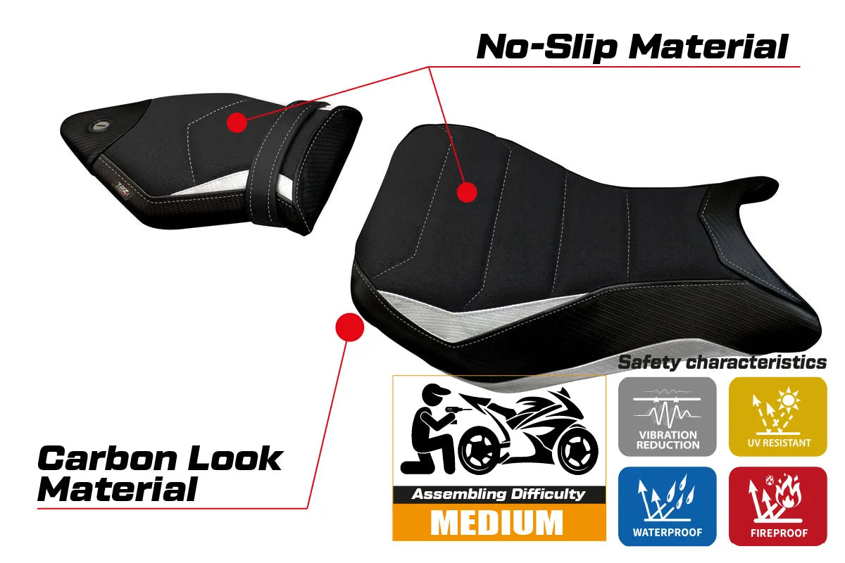 Seat cover compatible - BMW S 1000 RR 2012 - 2014 - mod Igrim Ultragrip