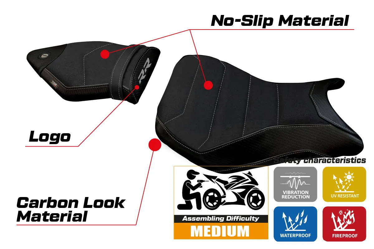 Seat cover compatible - BMW S 1000 RR 2012 - 2014 - mod Igrim Ultragrip