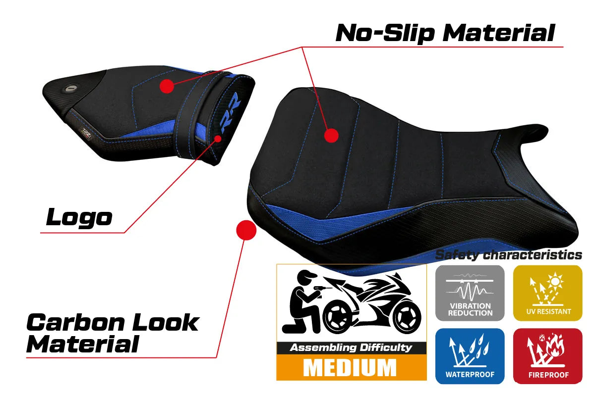 Seat cover compatible - BMW S 1000 RR 2012 - 2014 - mod Igrim Ultragrip