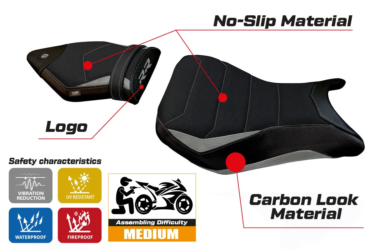 Seat cover compatible - BMW S 1000 RR 2015 - 2018 - mod Maiori 2 Ultragrip