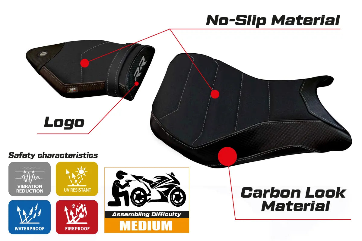 Seat cover compatible - BMW S 1000 RR 2015 - 2018 - mod Maiori 2 Ultragrip