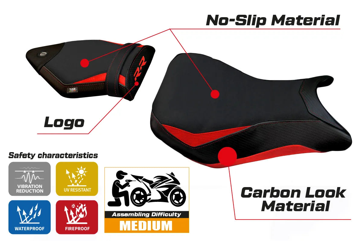 Seat cover compatible - BMW S 1000 RR 2015 - 2018 - mod Hakha