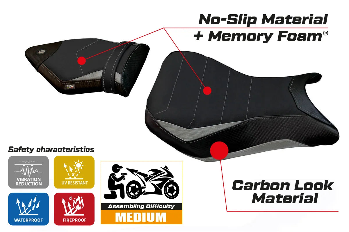 Seat cover compatible - BMW S 1000 RR 2015 - 2018 - mod Vittoria 2 Comfort System