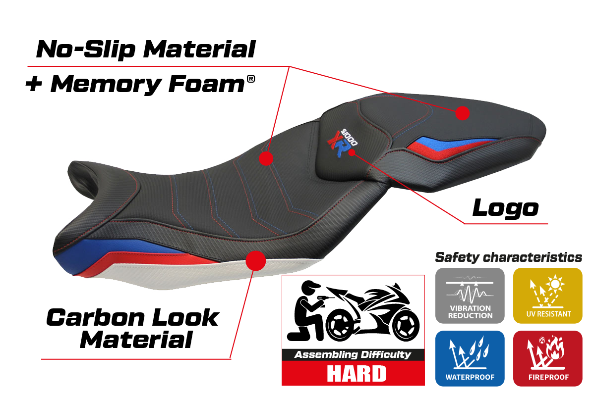 Seat cover compatible - BMW S 1000 XR 2015 - 2019 - mod Ardea HP Comfort System