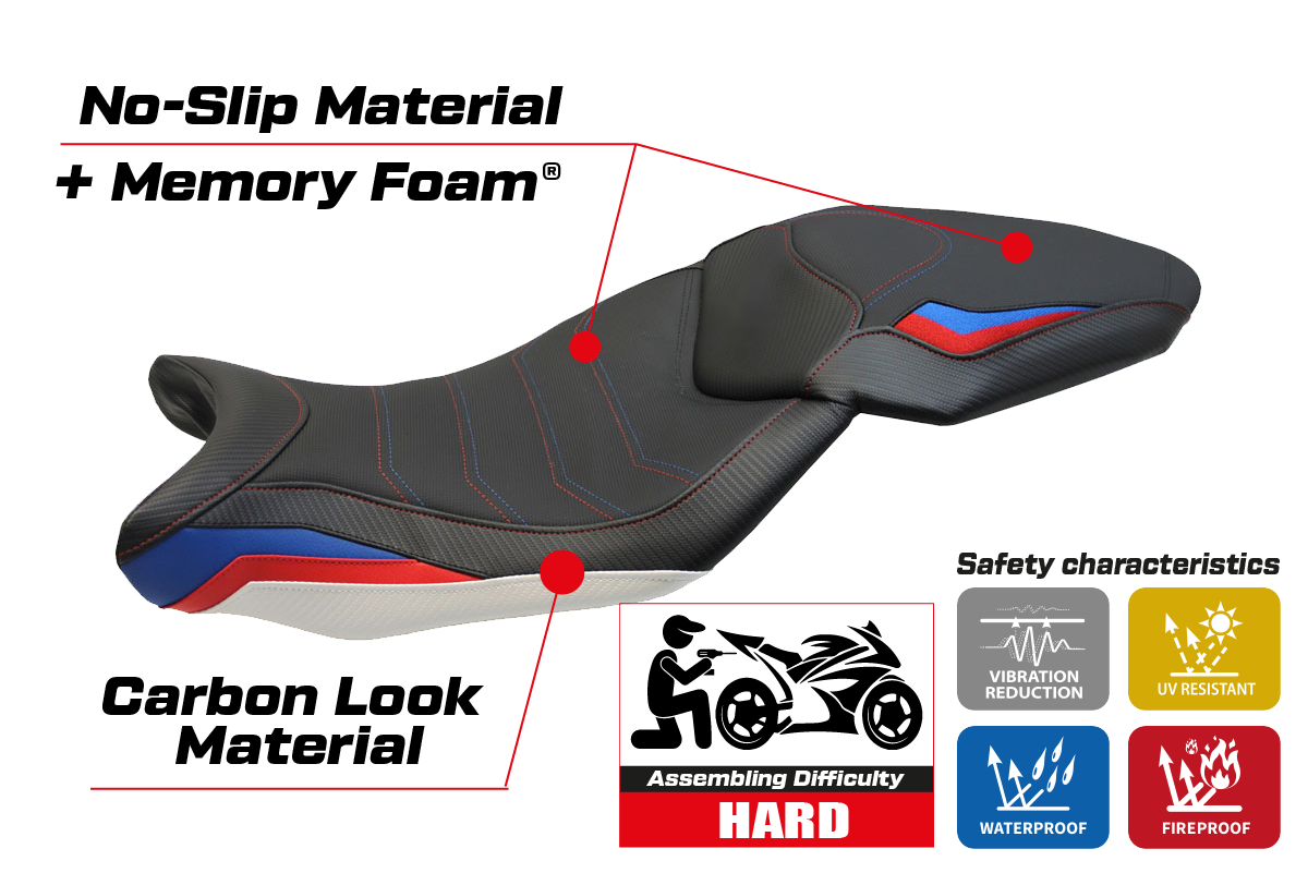 Seat cover compatible - BMW S 1000 XR 2015 - 2019 - mod Ardea HP Comfort System