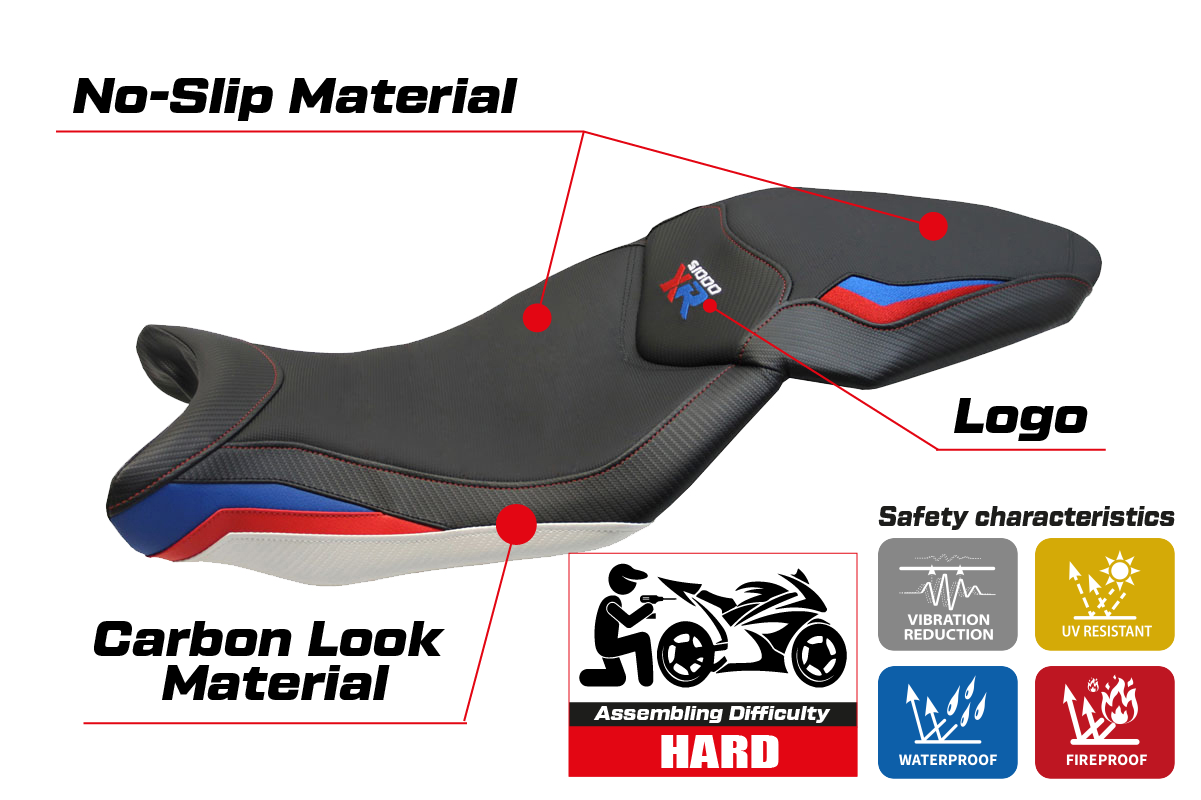 Seat cover compatible - BMW S 1000 XR 2015 - 2019 - mod Ardea HP