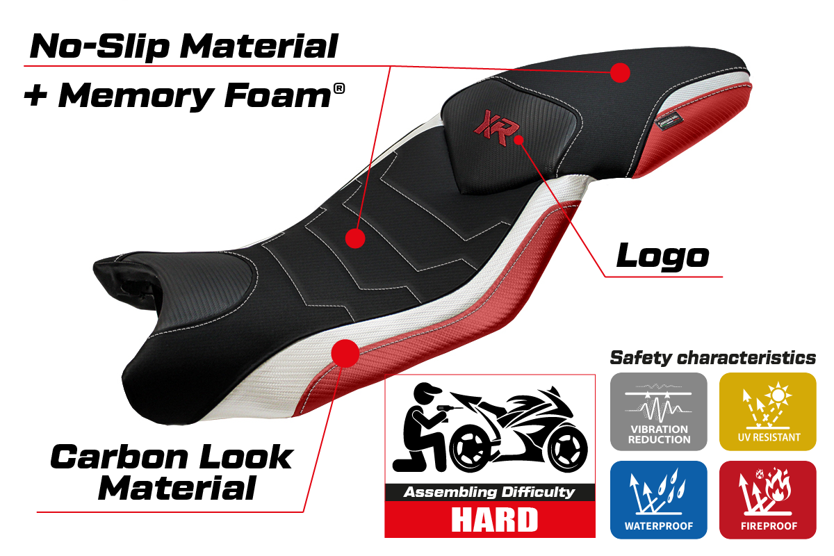 Seat cover compatible - BMW S 1000 XR 2015 - 2019 - mod Ardea Special Color Comfort System