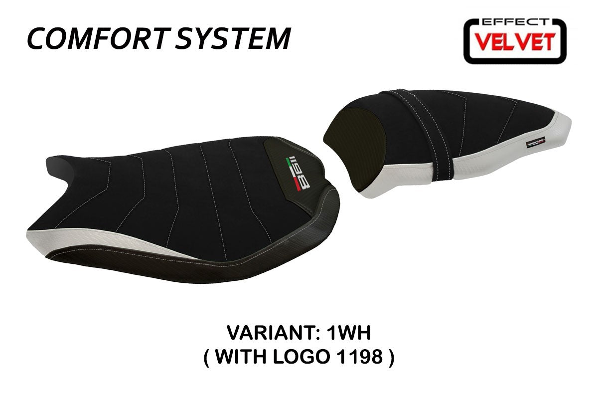 Seat cover compatible - Ducati 848 / 1098 / 1198 2007 - 2013 - mod Cervia Velvet Comfort System