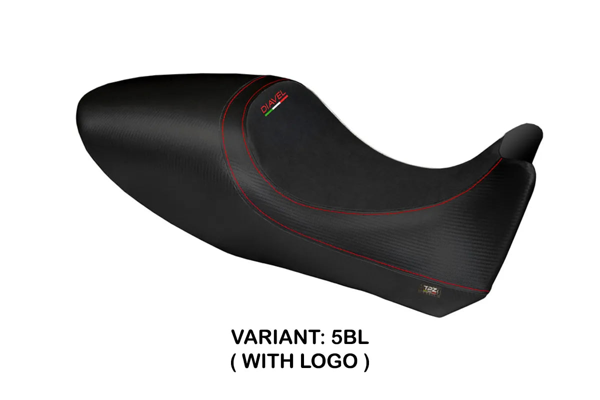 Seat cover compatible - Ducati Diavel 2011 - 2013 - mod Arezzo Carbon Color