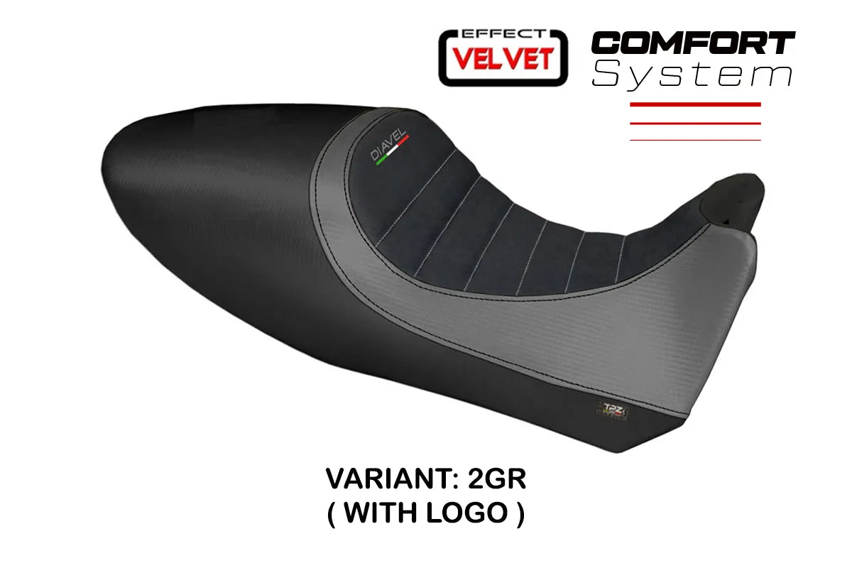 Seat cover compatible - Ducati Diavel 2011 - 2013 - mod Arezzo Color Velvet Comfort System